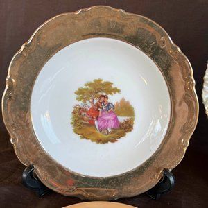 German luster serving plate Mitterteich Bavaria Vintage China valentines day